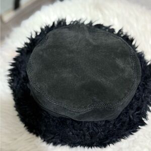 Luxurious Black Fur Bucket Hat